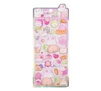 Autocollant scrapbook, Décalcomanie 3D Cartoon Design, Stickers tactiles ou pour, Matériau EVA, Facile à fixer décor, Accessoire cahier décoratif, Décalques créatifs, 3,74x8,46 pouces