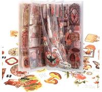 Autocollant Scrapbooking, Stickers Livre Aesthetic Décoratifs, Autocollant Adhésif pour Journal Album Bricolage Artisanat Cahier