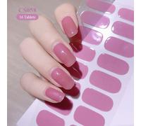Autocollant Semi-Durci Pour Ongles",Enveloppes De Gel Solide,Curseur Adh¿¿Sif ¿¿ Couverture Compl¿¿Te,Pas Besoin De Lampe Uv,"D¿¿Calcomanie Rapide - Type Cs058