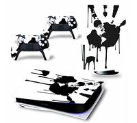 Autocollant Skin Pour PS5 Disc Edition & Digital Edition Console Et Manette Vinyl Cover Skins Wraps Scratch Resistant, Compatible Avec Pour PS5 350534 Revêtement(Digital Edition)