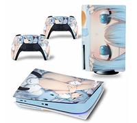 Autocollant Skin Pour PS5 Disc Edition & Digital Edition Console Et Manette Vinyl Cover Skins Wraps Scratch Resistant, Compatible Avec Pour PS5 536000 Revêtement(Digital Edition)