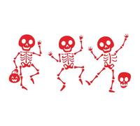 Autocollant squelette dansant - Autocollant tête de mort d'Halloween pour voiture, pare-chocs réfléchissant de fenêtre de mur d'ordinateur portable pour pare-chocs de fenêtre de camion