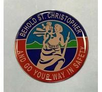 Autocollant St Christophe - 50 mm de diamètre finition en forme de dôme haute brillance