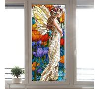 Autocollant statique double face élégant sur film PVC avec motif fleur d'ange pour la maison et le bureau