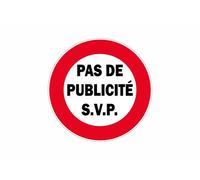 Autocollant Sticker Adhesif Panneau Pas De Pub Publicite Stop