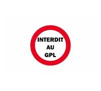 Autocollant Sticker Adhesif Signalisation Panneau Interdit Voiture Vehicule Gpl