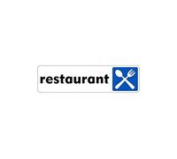 Autocollant Sticker adhesif signalisation Plaque Porte Panneau Restaurant