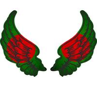 Autocollant Sticker Ailes Biker Motard Drapeau Pays Bd Bangladesh