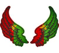 Autocollant Sticker Ailes Biker Motard Drapeau Pays Bf Burkina Faso