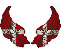 Autocollant Sticker Ailes Biker Motard Drapeau Pays Dk Danemark