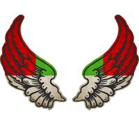 Autocollant Sticker Ailes Biker Motard Drapeau Pays Rm Madagascar