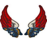 Autocollant Sticker Ailes Biker Motard Drapeau Pays Usa Caroline Du Nord