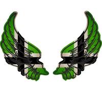 Autocollant Sticker Ailes Biker Motard Drapeau Pays Vinland Viking Rune Odin