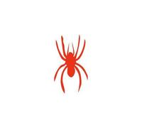 Autocollant sticker araignée spider rouge - Taille : 8 cm
