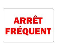 Autocollant sticker arrêt fréquent panneau