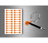 Autocollant Sticker Bijoux Prix Etiquette Magasin Bijouterie Diy - Orange / Lot De 22