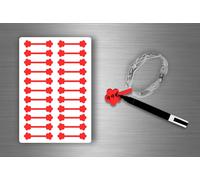 Autocollant Sticker Bijoux Prix Etiquette Magasin Bijouterie Diy - Rouge / Lot De 22