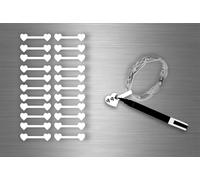Autocollant Sticker Bijoux Prix Etiquette Magasin Diy Bijouterie - Blanc / Lot De 22