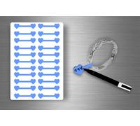 Autocollant Sticker Bijoux Prix Etiquette Magasin Diy Bijouterie - Bleu / Lot De 22