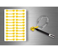 Autocollant Sticker Bijoux Prix Etiquette Magasin Diy Bijouterie - Jaune / Lot De 44