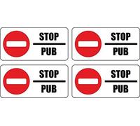 Autocollant Sticker Boite aux a lettre Pas de Pub stop interdit anti intrusion