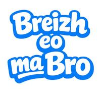 Autocollant Sticker Breizh eo ma Bro, Stickers Bretagne, Vinyle haute performance pour Voiture, Cadeau Breton, Bretonne (bleu electrique, 14 x 12 cm)