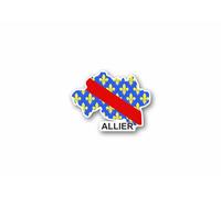 Autocollant Sticker Carte Drapeau Departement Exterieur Allier