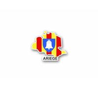 Autocollant Sticker Carte Drapeau Departement Exterieur Ariege