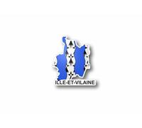Autocollant Sticker Carte Drapeau Departement Exterieur Ile Et Villaine