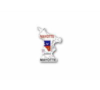 Autocollant Sticker Carte Drapeau Departement Exterieur Mayotte