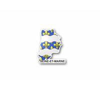 Autocollant Sticker Carte Drapeau Departement Exterieur Seine Et Marne