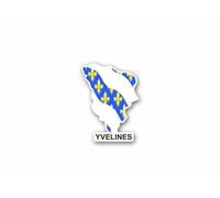 Autocollant Sticker Carte Drapeau Departement Exterieur Yvelines
