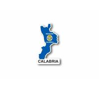 Autocollant Sticker Carte Drapeau Region Italie Province Calabre Calabria