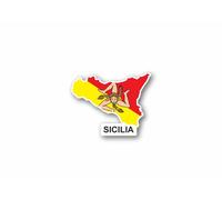 Autocollant Sticker Carte Drapeau Region Italie Province Sicile Sicilia