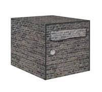 Autocollant Sticker Décoration Boîte aux lettres Mur de Pierre Foncé Kit complet 5 Faces