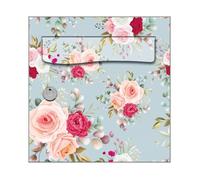 Autocollant Sticker Décoration Boîte aux lettres Texture Fleurs Vintage Face Avant