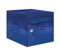 Autocollant Sticker Décoration Boîte aux lettres Texture Galaxie Bleue Kit complet 5 Faces