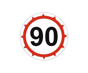 Autocollant sticker disque autocollant vitesse 90 pneus cloutes macaron voiture