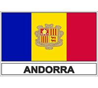 Autocollant Sticker Drapeau and Andorre Andorra