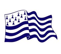 Autocollant Sticker Drapeau Breton, Stickers Breizh, Vinyle haute performance pour voiture moto bateau (bleu nuit, 28 x 17,5 cm)