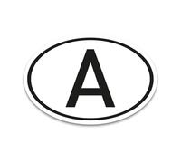 Autocollant sticker drapeau code pays Autriche - 17,5 x 11,5 cm norme DIN - voiture, camion, camping-car - obligatoire en dehors de l'UE - kfz724