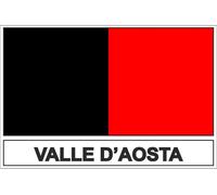 Autocollant Sticker Drapeau Italie Val D'aoste