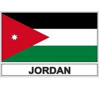 Autocollant Sticker Drapeau Jor Jordanie