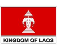Autocollant Sticker Drapeau Lao Laos Ancien