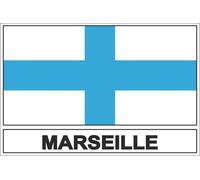 Autocollant Sticker Drapeau Marseille