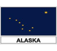 Autocollant Sticker Drapeau Usa Alaska Ak