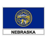 Autocollant Sticker Drapeau Usa Nebraska