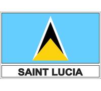 Autocollant Sticker Drapeau Wl Sainte St Lucie