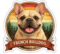Autocollant sticker en vinyle adhésif chien imperméable bouledogue français