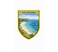 Autocollant sticker en vinyle impermeable souvenir blason Îles d’Hyeres